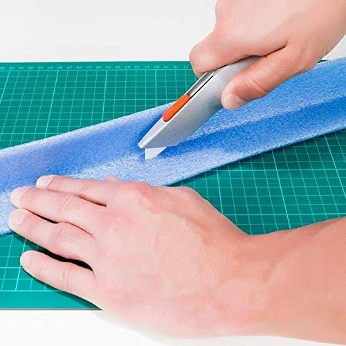 Metal-Handle Utility Knife, Finger Friendly Ceramic Blade, Auto Retracts for Safety, Heavy Metal Handle, Comfortable Grip, Stores Extra Blade, Ambidextrous, Easy Blade Change