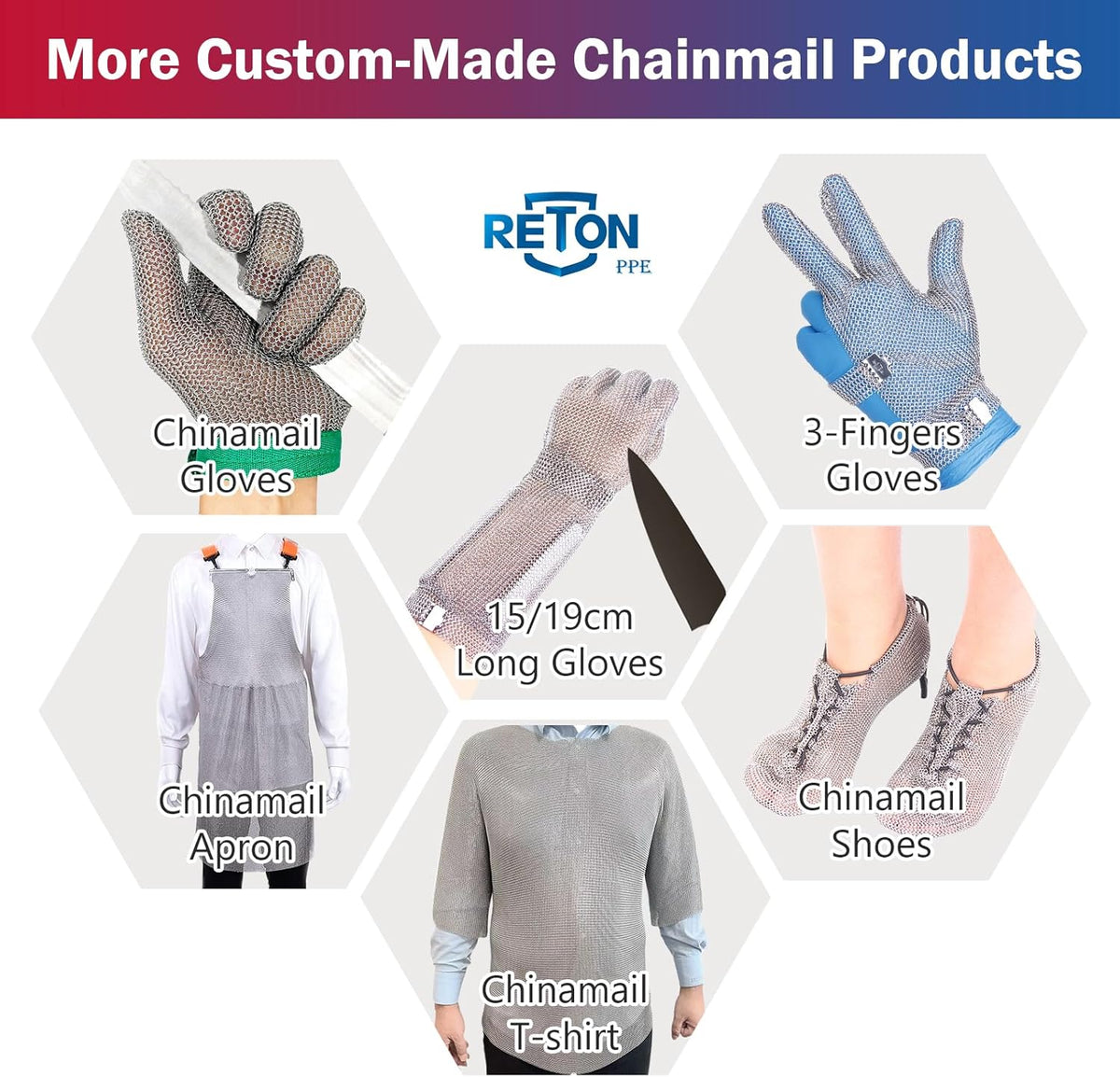 Chainmail Glove for Cutting Meat,Upgrade Spring Wristband,Highest Level Cut Resistant ,Food Grade,Stainless Steel Metal Mesh Gloves,Safety Work Cut Proof Glove for Chef/Butcher Gloves Oyster(M)