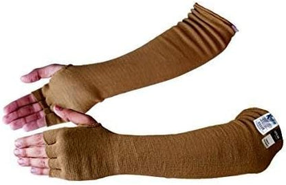 Arm Protection Work Sleeves - 4-Way Protection, Long Arm Protectors Sleeve with Finger Opening, Cut Resistant and Heat Resistant Sleeves, Ideal for Welding, Gardening, Thin Skin, and Bruising
