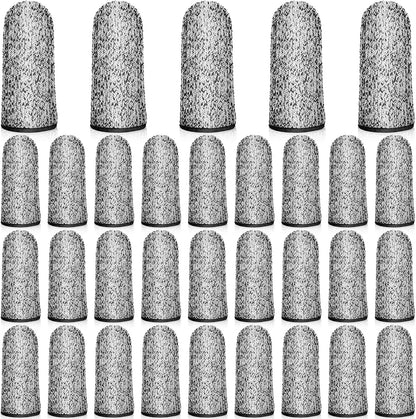 Cut Resistant Finger Cots Protector Breathable Finger Sleeve Protectors Reusable Fingers Guards Covers Fingers Thumb Protector Gloves for Kitchen Garden Sculpture Work 32 PCS