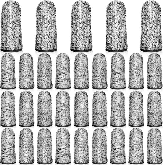 Cut Resistant Finger Cots Protector Breathable Finger Sleeve Protectors Reusable Fingers Guards Covers Fingers Thumb Protector Gloves for Kitchen Garden Sculpture Work 32 PCS