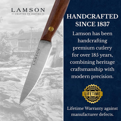Lamson Grandma's 3.5 In Paring Knife with Walnut Handle, Half-Tang