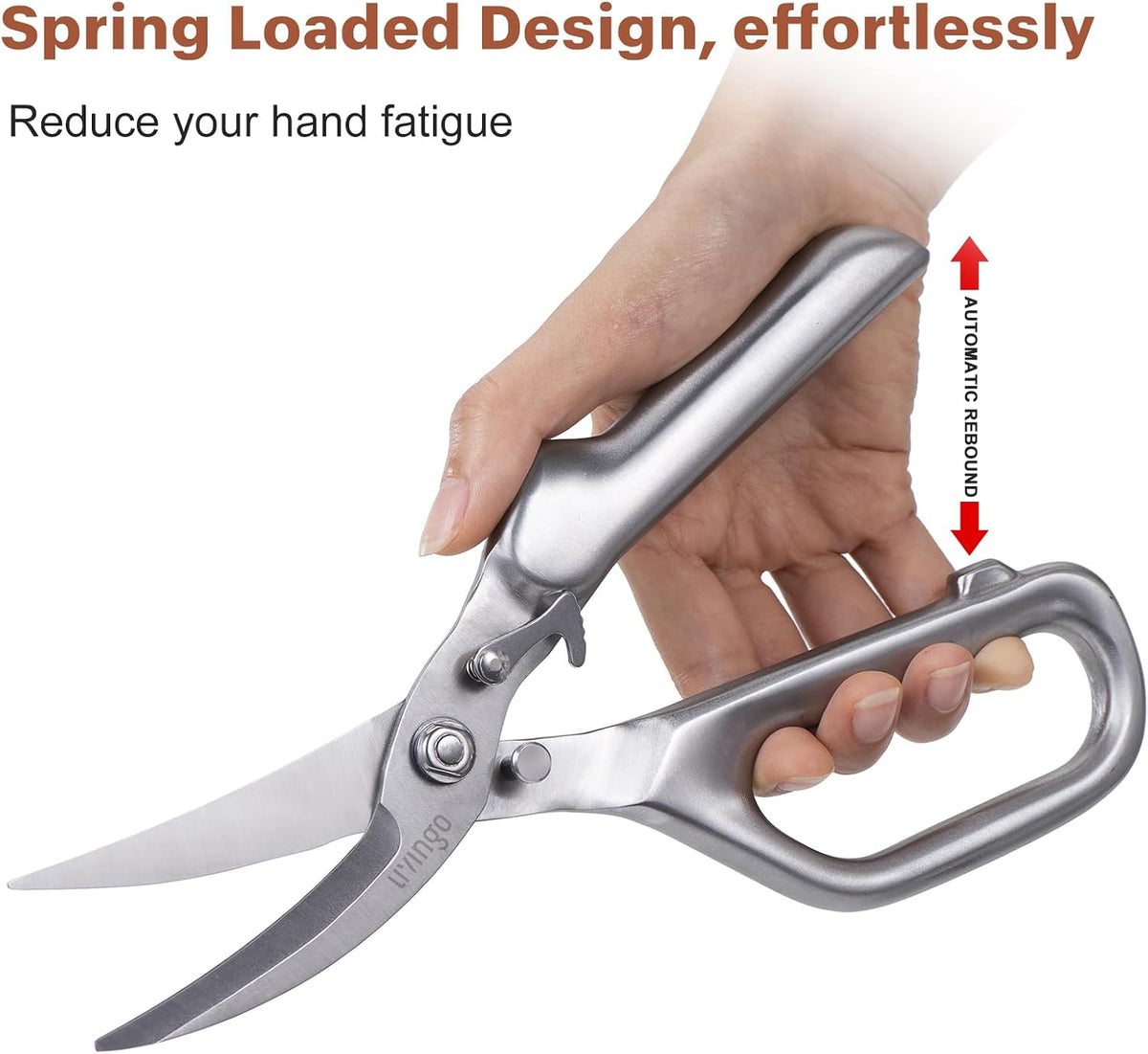 8.5" Kitchen Shears Heavy Duty Forged Stainless Steel Scissors