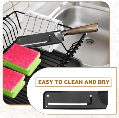 2Pcs PP Universal Knife Cover, Knife Protector Sleeve for 7" Nakiri Knife Guard Cover for Kitchen, Dining Room, Black