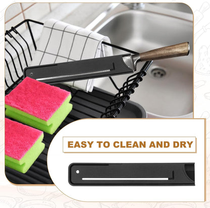 2Pcs PP Universal Knife Cover, Knife Protector Sleeve for 7" Nakiri Knife Guard Cover for Kitchen, Dining Room, Black