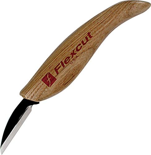 KN14 Roughing Knife 2″ High-Carbon Steel Straight Blade, Ergonomic Ash-wood Handle, 0.15 lb, Flexible Spring Steel Shaft, Made in USA