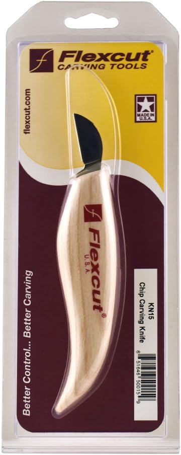 KN14 Roughing Knife 2″ High-Carbon Steel Straight Blade, Ergonomic Ash-wood Handle, 0.15 lb, Flexible Spring Steel Shaft, Made in USA