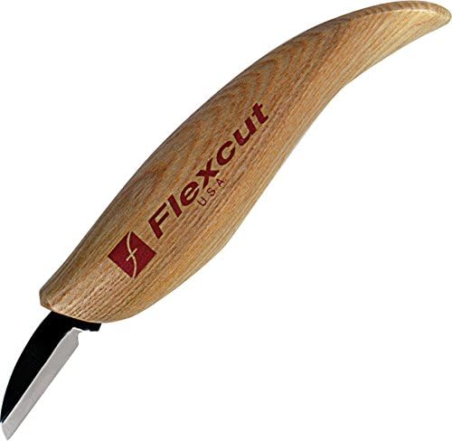 KN14 Roughing Knife 2″ High-Carbon Steel Straight Blade, Ergonomic Ash-wood Handle, 0.15 lb, Flexible Spring Steel Shaft, Made in USA