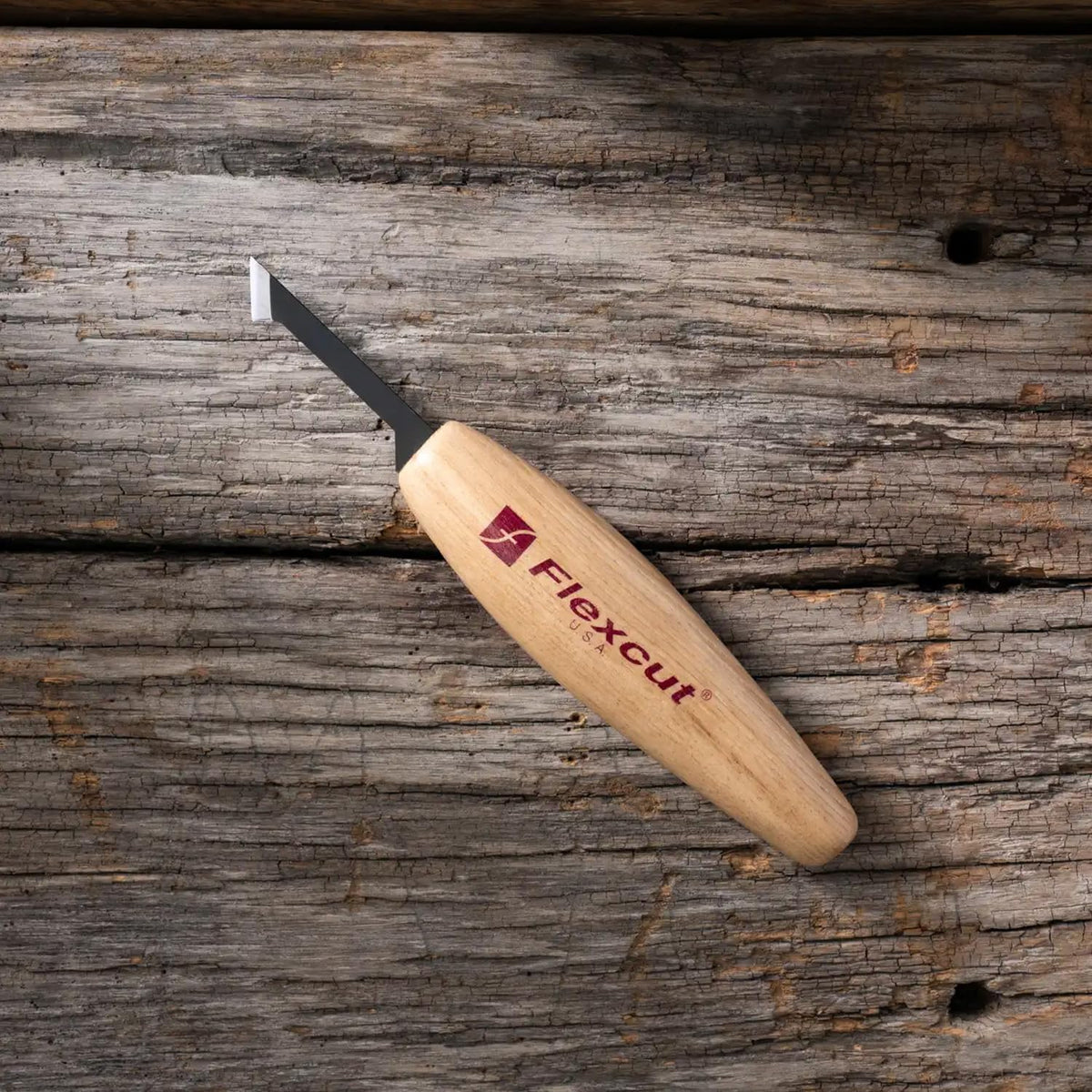 KN14 Roughing Knife 2″ High-Carbon Steel Straight Blade, Ergonomic Ash-wood Handle, 0.15 lb, Flexible Spring Steel Shaft, Made in USA