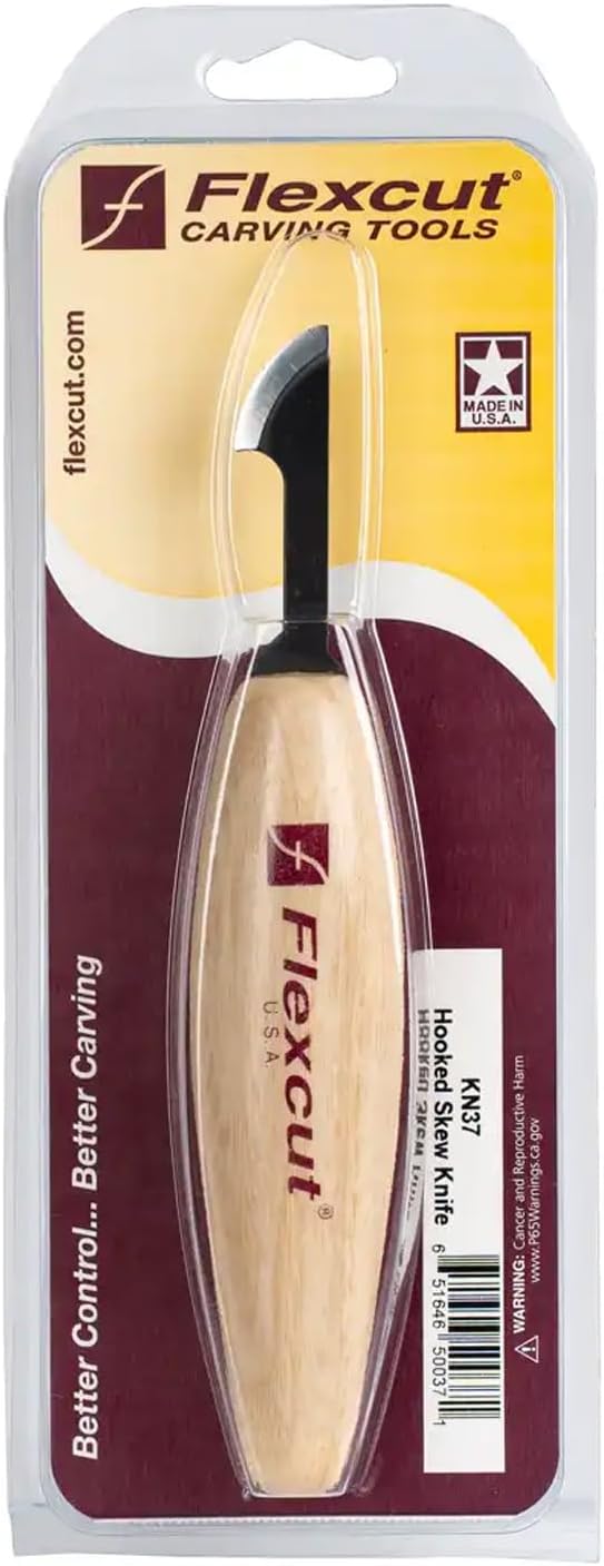 KN14 Roughing Knife 2″ High-Carbon Steel Straight Blade, Ergonomic Ash-wood Handle, 0.15 lb, Flexible Spring Steel Shaft, Made in USA