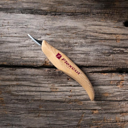 KN14 Roughing Knife 2″ High-Carbon Steel Straight Blade, Ergonomic Ash-wood Handle, 0.15 lb, Flexible Spring Steel Shaft, Made in USA