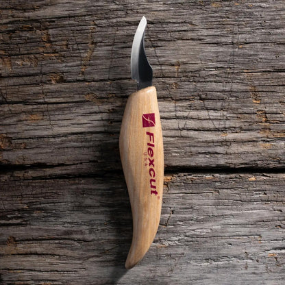 KN14 Roughing Knife 2″ High-Carbon Steel Straight Blade, Ergonomic Ash-wood Handle, 0.15 lb, Flexible Spring Steel Shaft, Made in USA