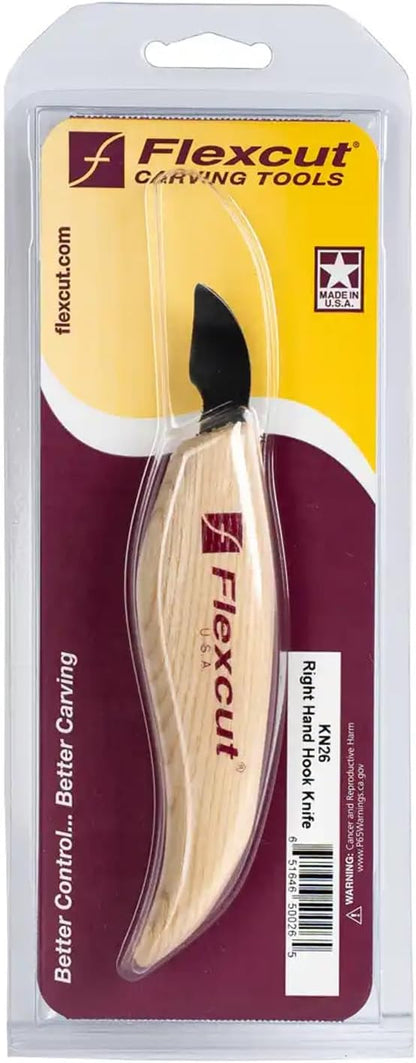 KN14 Roughing Knife 2″ High-Carbon Steel Straight Blade, Ergonomic Ash-wood Handle, 0.15 lb, Flexible Spring Steel Shaft, Made in USA