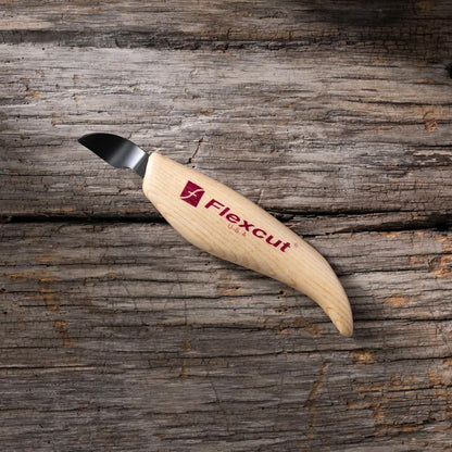 KN14 Roughing Knife 2″ High-Carbon Steel Straight Blade, Ergonomic Ash-wood Handle, 0.15 lb, Flexible Spring Steel Shaft, Made in USA