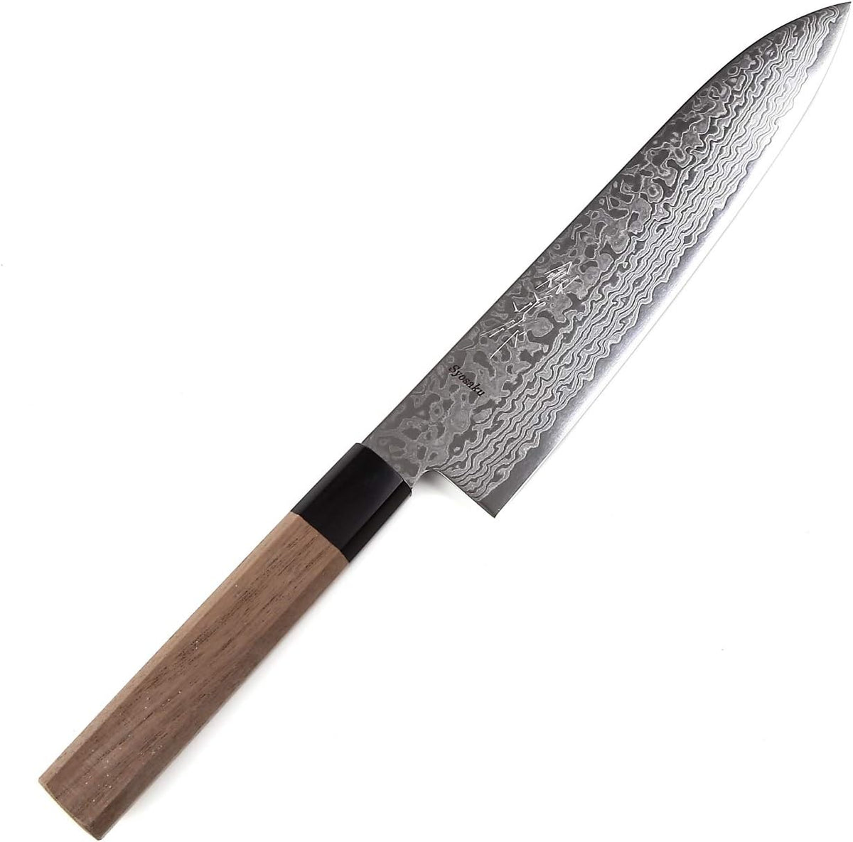 Japanese Chef Knife Damascus ZA18 69 Layer Octagonal Walnut Handle, Gyuto 8.3-inch (210mm)