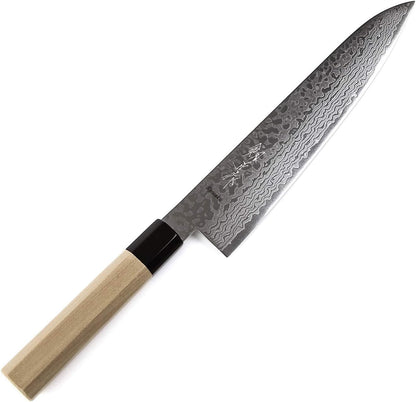 Japanese Chef Knife Damascus ZA18 69 Layer Octagonal Walnut Handle, Gyuto 8.3-inch (210mm)