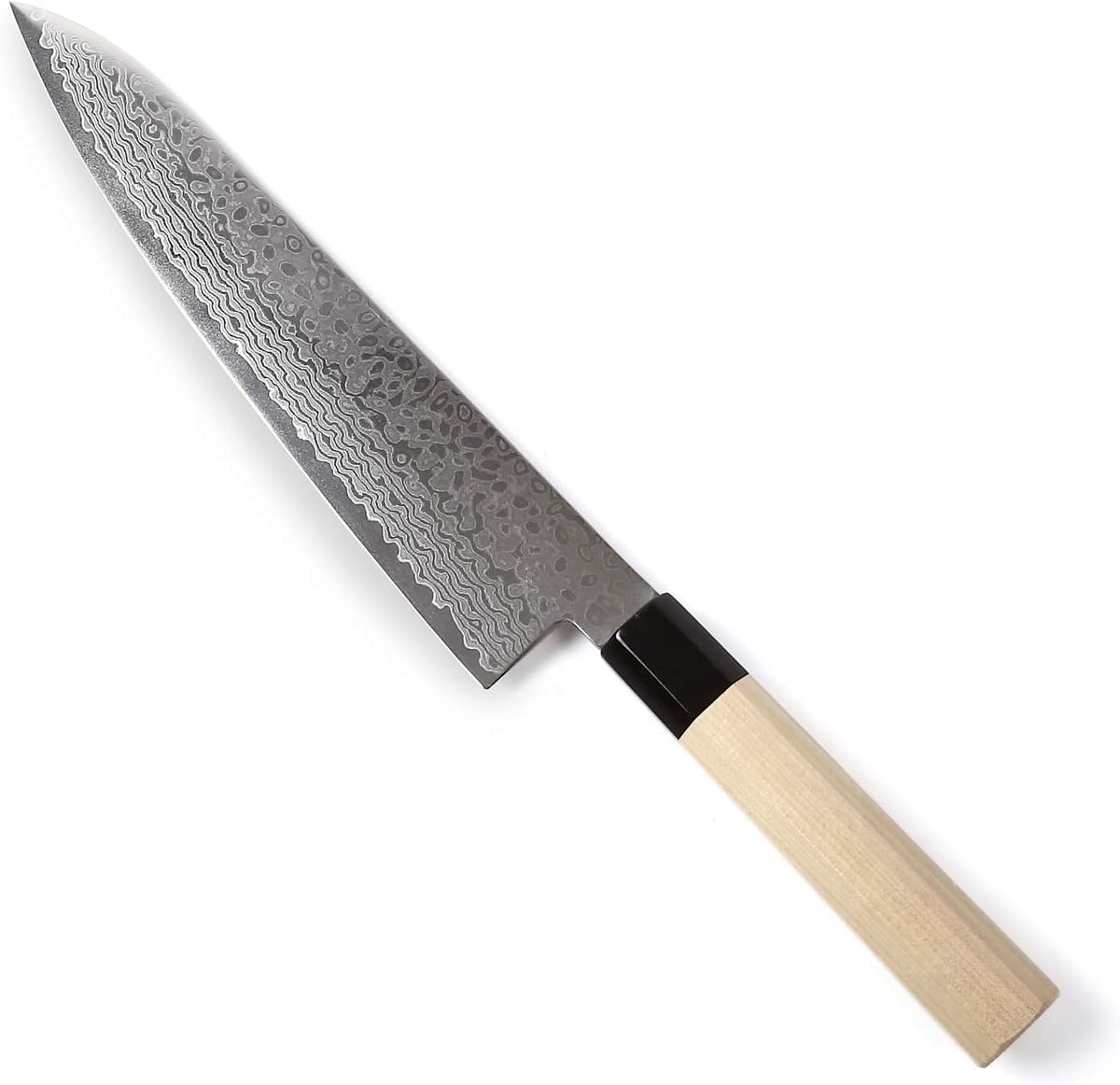 Japanese Chef Knife Damascus ZA18 69 Layer Octagonal Walnut Handle, Gyuto 8.3-inch (210mm)