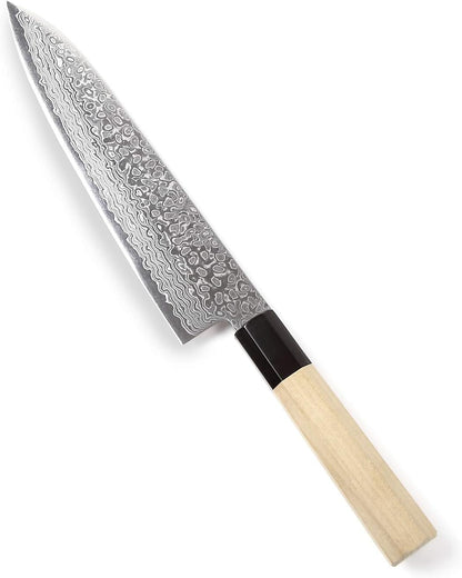 Japanese Chef Knife Damascus ZA18 69 Layer Octagonal Walnut Handle, Gyuto 8.3-inch (210mm)