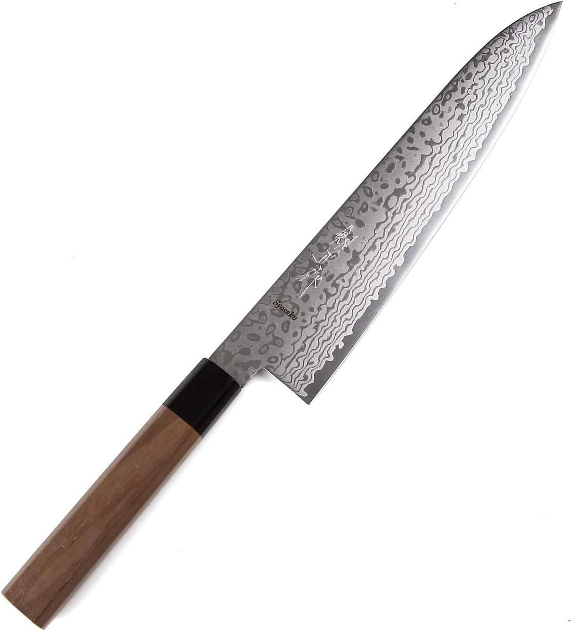Japanese Chef Knife Damascus ZA18 69 Layer Octagonal Walnut Handle, Gyuto 8.3-inch (210mm)
