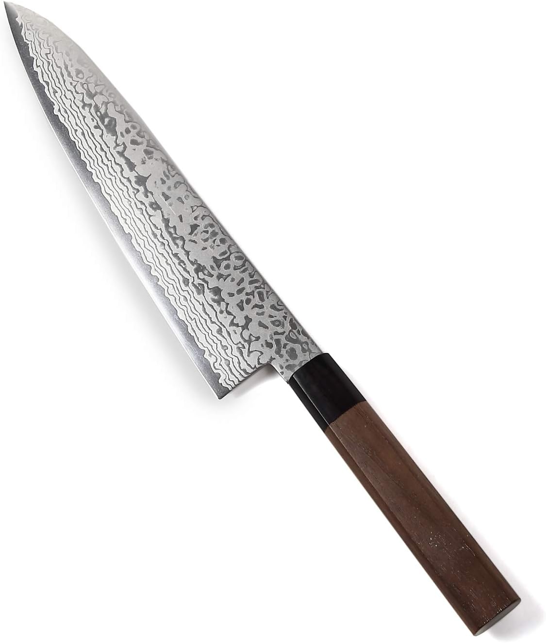 Japanese Chef Knife Damascus ZA18 69 Layer Octagonal Walnut Handle, Gyuto 8.3-inch (210mm)