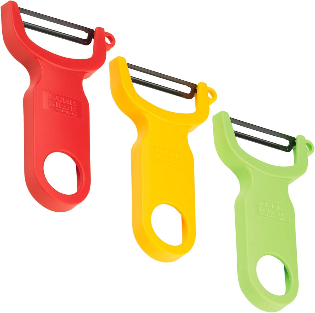 Original Swiss Peeler 3-Pack Red/Green/Yellow