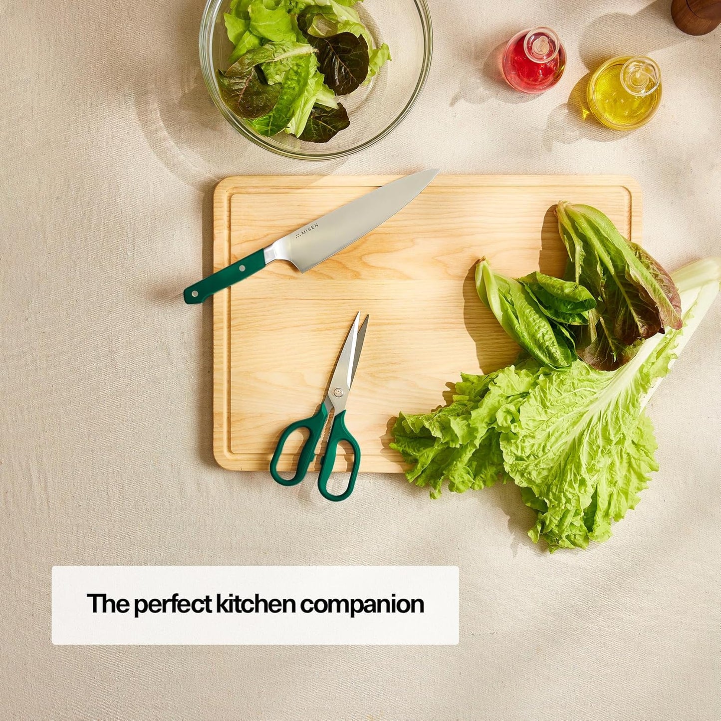 Heavy Duty Kitchen Shears - Comfortable Ambidextrous Scissors for Meat, Poultry, Herbs & More - Easy to Clean - German Stainless Steel - Large | Green
