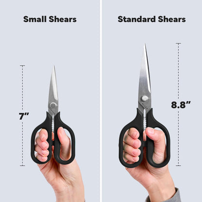 Heavy Duty Kitchen Shears - Comfortable Ambidextrous Scissors for Meat, Poultry, Herbs & More - Easy to Clean - German Stainless Steel - Large | Green