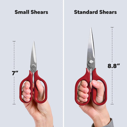 Heavy Duty Kitchen Shears - Comfortable Ambidextrous Scissors for Meat, Poultry, Herbs & More - Easy to Clean - German Stainless Steel - Large | Green