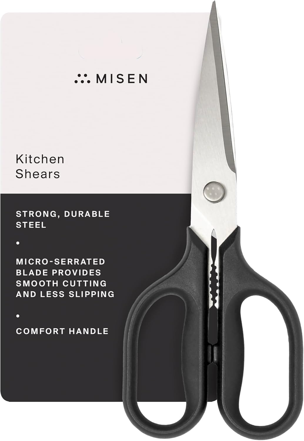 Heavy Duty Kitchen Shears - Comfortable Ambidextrous Scissors for Meat, Poultry, Herbs & More - Easy to Clean - German Stainless Steel - Large | Green