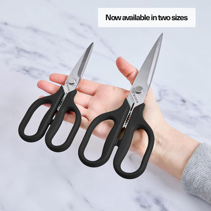 Heavy Duty Kitchen Shears - Comfortable Ambidextrous Scissors for Meat, Poultry, Herbs & More - Easy to Clean - German Stainless Steel - Large | Green