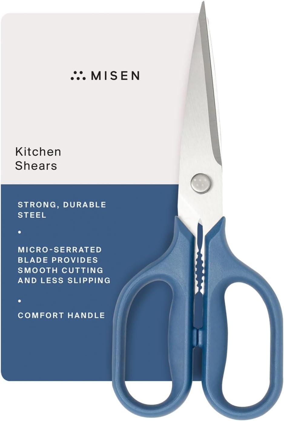 Heavy Duty Kitchen Shears - Comfortable Ambidextrous Scissors for Meat, Poultry, Herbs & More - Easy to Clean - German Stainless Steel - Large | Green