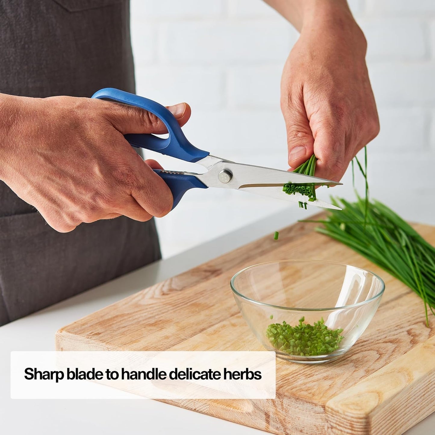Heavy Duty Kitchen Shears - Comfortable Ambidextrous Scissors for Meat, Poultry, Herbs & More - Easy to Clean - German Stainless Steel - Large | Green