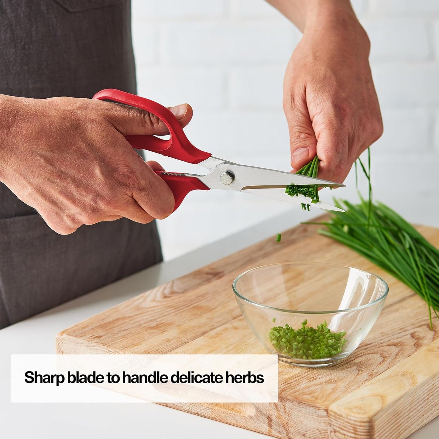 Heavy Duty Kitchen Shears - Comfortable Ambidextrous Scissors for Meat, Poultry, Herbs & More - Easy to Clean - German Stainless Steel - Large | Green