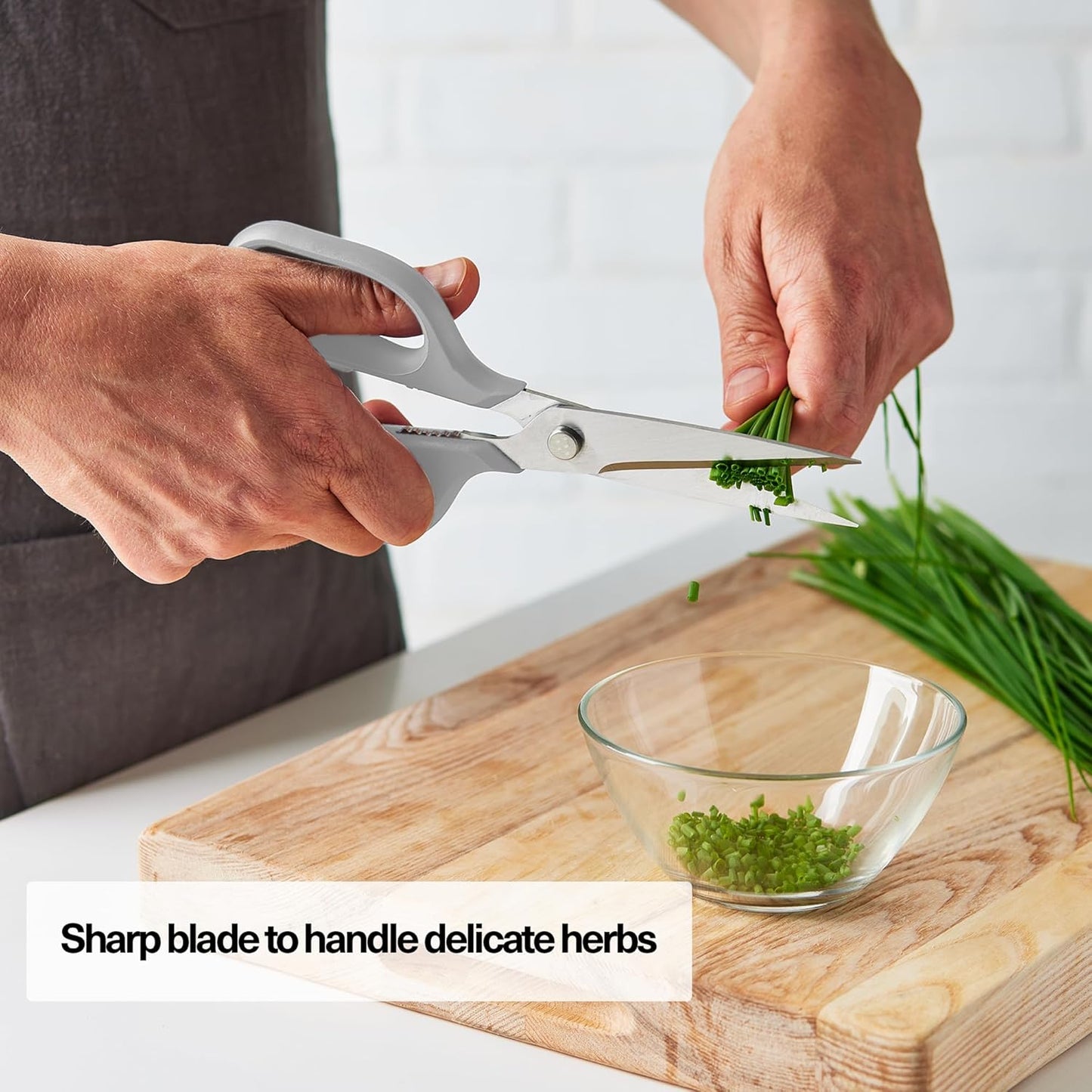 Heavy Duty Kitchen Shears - Comfortable Ambidextrous Scissors for Meat, Poultry, Herbs & More - Easy to Clean - German Stainless Steel - Large | Green