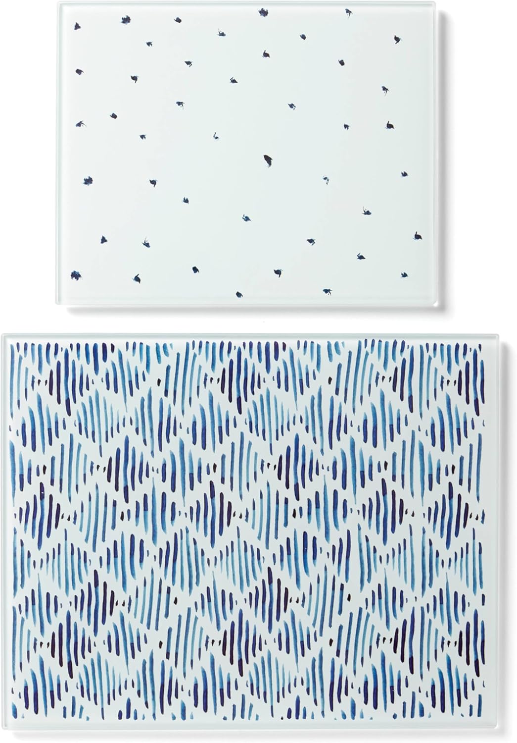 895698 Blue Bay 2-Piece Glass Cutting Board Set