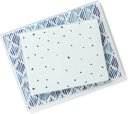895698 Blue Bay 2-Piece Glass Cutting Board Set