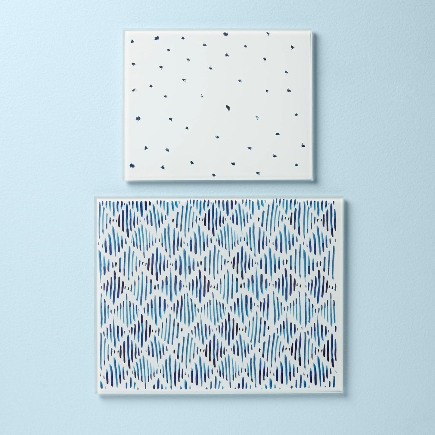 895698 Blue Bay 2-Piece Glass Cutting Board Set