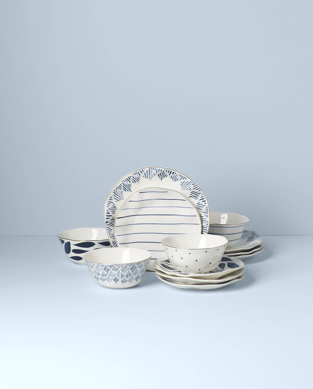 895698 Blue Bay 2-Piece Glass Cutting Board Set