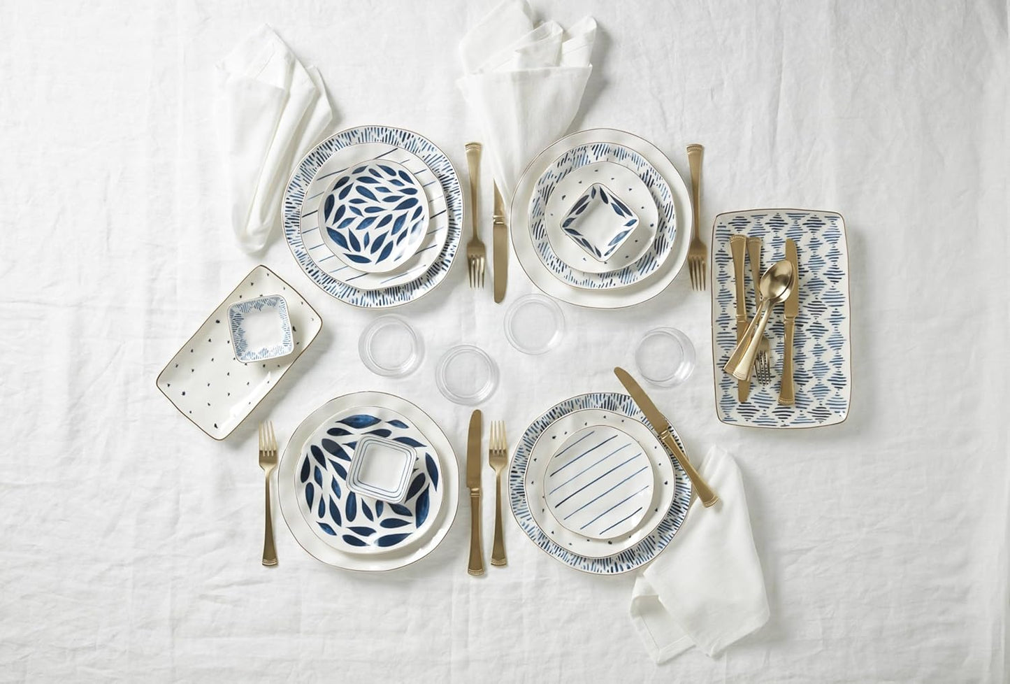 895698 Blue Bay 2-Piece Glass Cutting Board Set