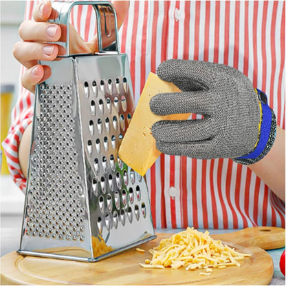 A9 Cut Resistant Gloves, Stainless Steel Metal Mesh Cut Glove for Oyster Shucking Butcher Mandolin Whittling Meat Fish Cutting Wood Carving Knife Proof XL