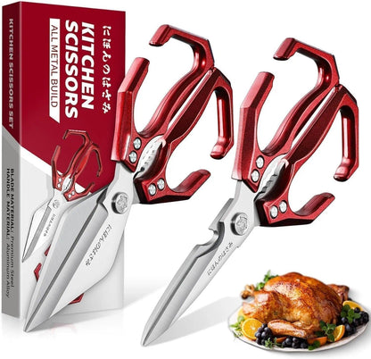 Heavy Duty Poultry Shears, Serrated Spring Loaded Kitchen Shear