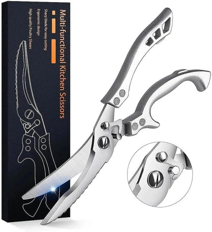 Heavy Duty Poultry Shears, Serrated Spring Loaded Kitchen Shear