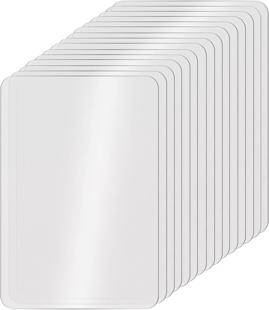 15 Pack Plastic Cutting Mats, Frosted Clear Flexible Kitchen Cutting Board, Plastic Placemats Table Mats, 17 x 11 Inches