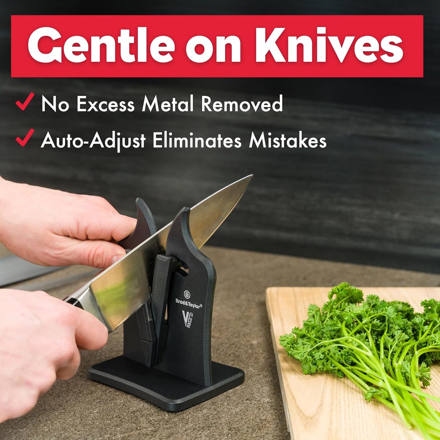 VG2 Classic Knife Sharpener | 3-Action Tungsten Carbide (Nylon)