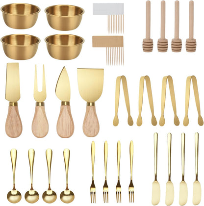 Golden Charcuterie Boards Accessories Butter Spreader Knives Set, 48 Pcs