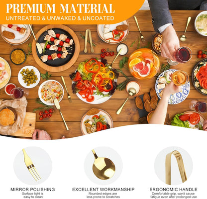 Golden Charcuterie Boards Accessories Butter Spreader Knives Set, 48 Pcs