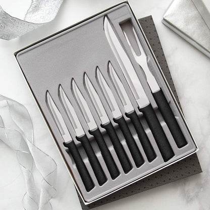 Meat Lover’s Gift Set (G27S), Black Handle | 8-Piece Knife Set , Stainless Steel Blade, Black Resin Handle
