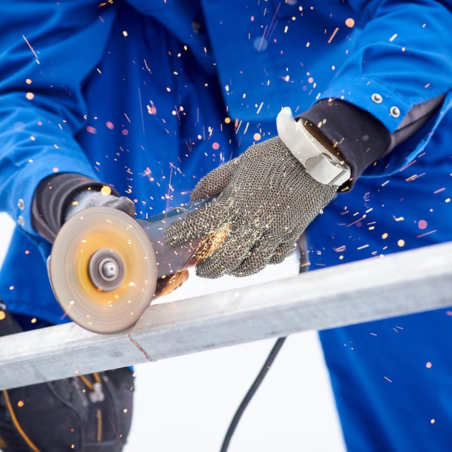 Cut Resistant Chainmail Glove, Food Grade Stainless Steel 316 Hand Protective Glove, PPE Metal Mesh Cutting Glove