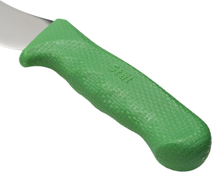9" Commercial-Grade Serrated Bread/Pastry Knife with Offset Handle, Green