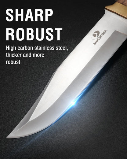 14-inch Bowie Knife, Hunting Knife with Wood Handle